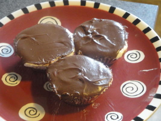 picadas de brownie de marshmallow com ganache de chocolate