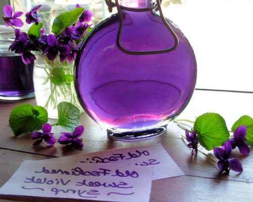 xarope de violeta doce tradicional