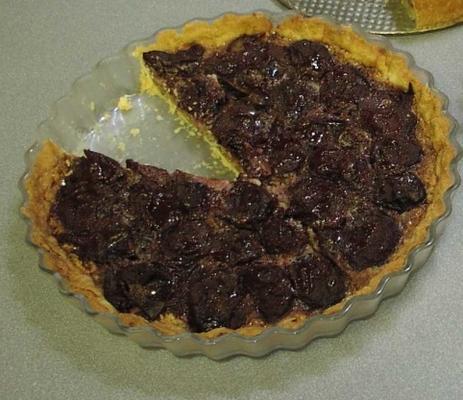 torta de ameixa e amêndoa
