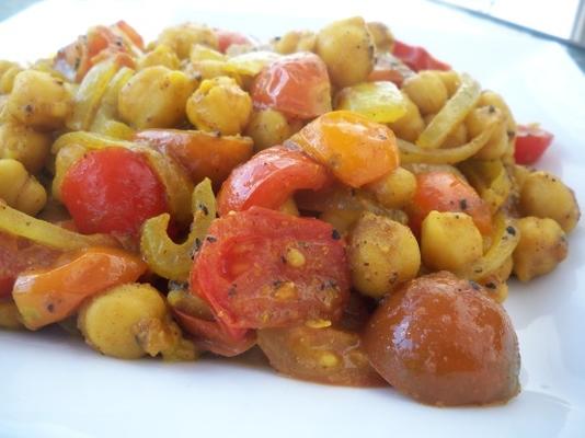 bombay temperado grão de bico e tomate