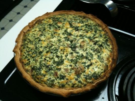 espinafre ricota cogumelo quiche (mais leve)