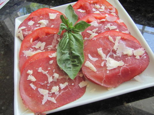 salada de bresaola e tomate