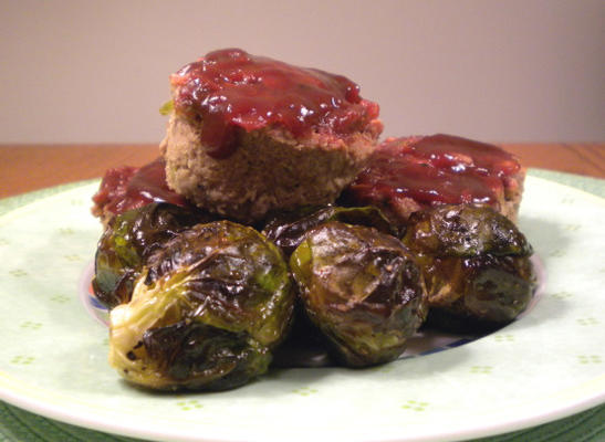 mini meatloaves de peru com molho de churrasco