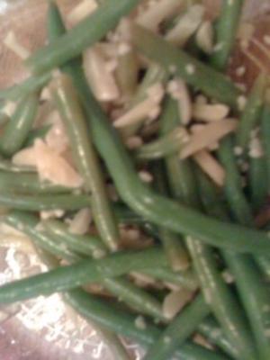 alho haricots verts amêndoa