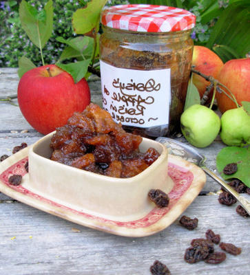 chutney de maçã e passas