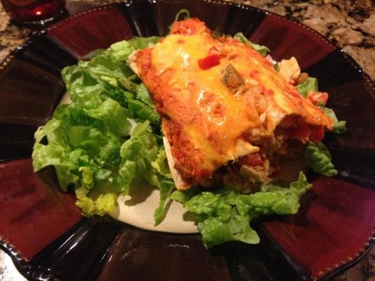 enchiladas de frango molho de pimenta vermelha