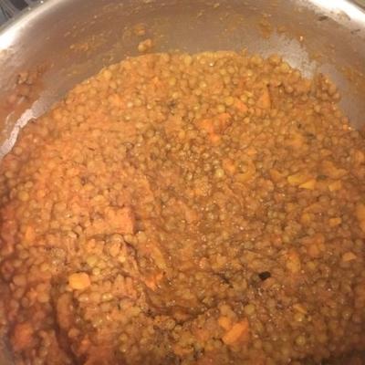 sopa de lentilha de damasco
