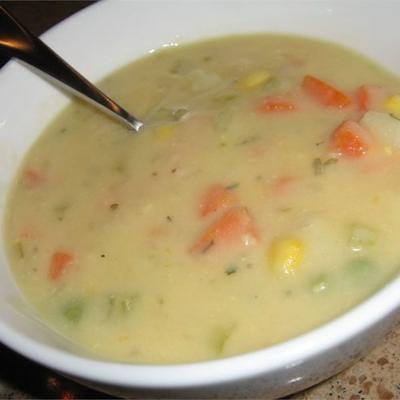 Sopa de batata com legumes de ian