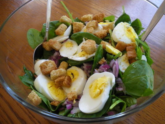 salada de espinafre do meu treinador de alimentos