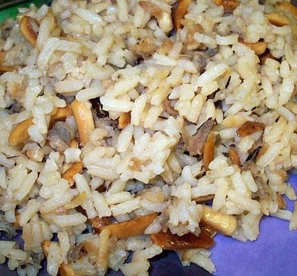 pilaf de arroz selvagem vegetariano