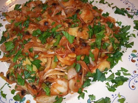 caponata de alcachofra e erva-doce