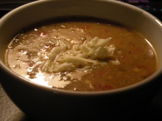 sopa de macarrão enchilada de frango