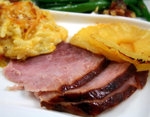 presunto com açúcar mascavo e abacaxi