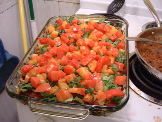 enchiladas de carne moída com molho vermelho