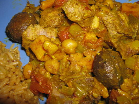 carne de vitela temperada marroquina