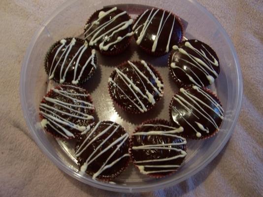 muffins de brownie de fudge de chocolate