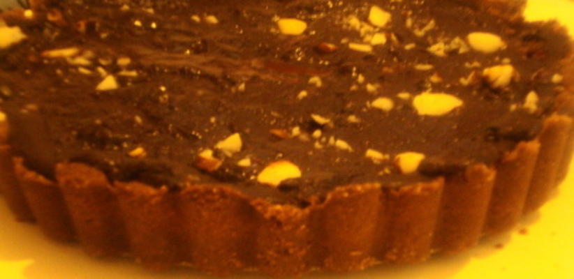 tortas de trufa de chocolate escuro