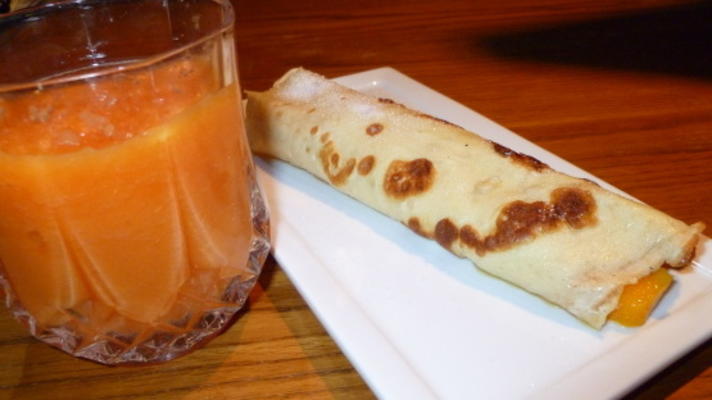 crepes de manga marinados com rum