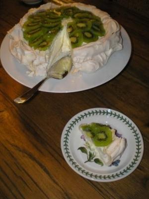 limão kiwi pavlova