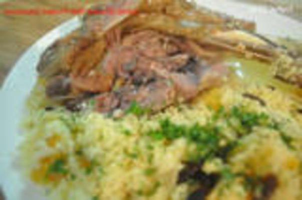 pernil de cordeiro com cuscuz frutado