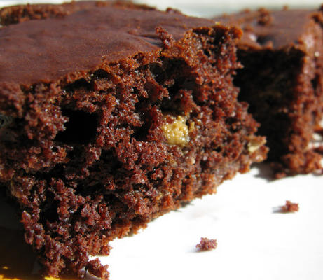 bolo de lanche de chocolate úmido mais skinnier