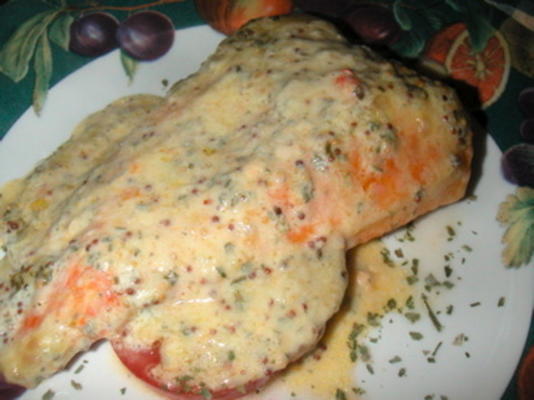 queijo e mostarda crusted bacalhau