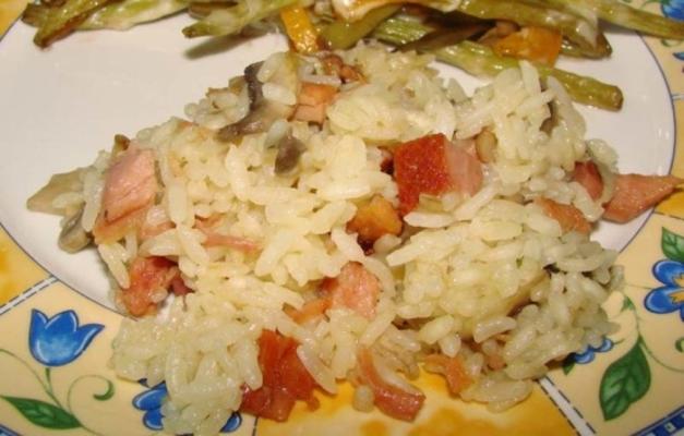 arroz assado festivo (receita de microondas)