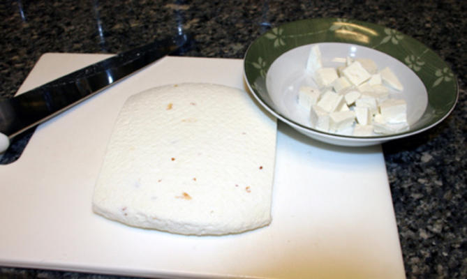 Queijo caseiro com pouca gordura - Indian paneer