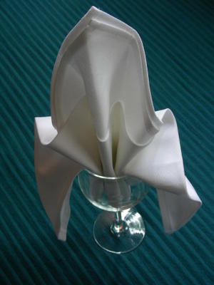 guardanapo / guardanapo dobrável, flor de lis numa versão de vidro1.