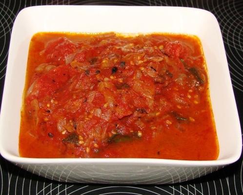 molho de tomate grelhado na churrasqueira