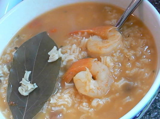 asopao de gandules con camarones