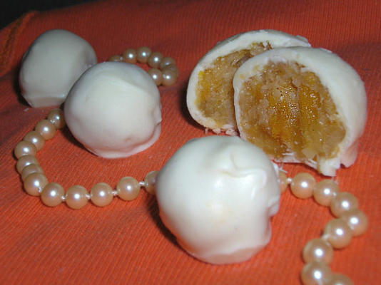 pérolas de damasco-coco
