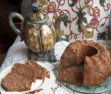 bolo de trigo integral de compota de maçã