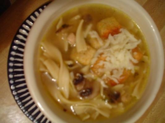 sopa de macarrão de frango cogumelo de ritzy