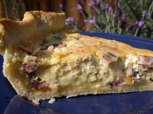 quiche de presunto e bacon