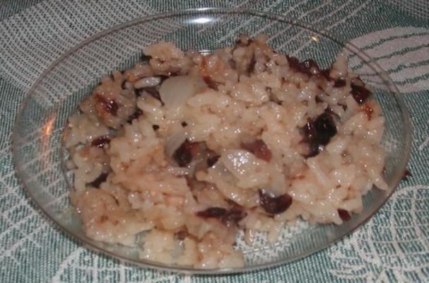 risoto de alho assado com cranberry