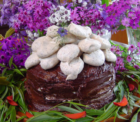 bolo de merengue de chocolate
