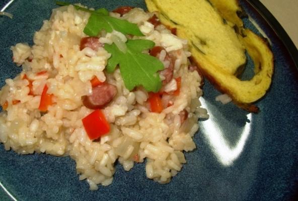 risoto de presunto e pimenta