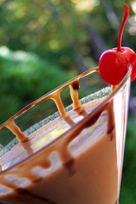 martini de cereja coberta de chocolate