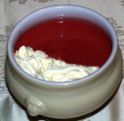 sopa de framboesa misturada