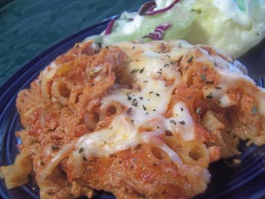 macarrão de poder de flor de queijo assar