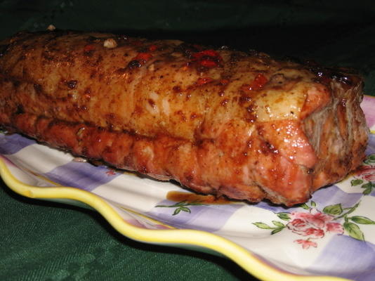 groselha carne de porco assada