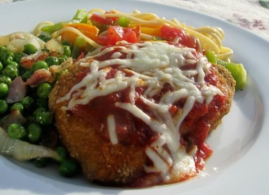 costeletas de porco italiano mozzarella