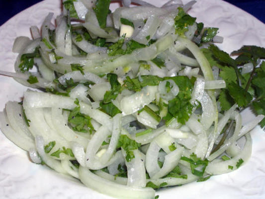 salada de cebola marinada com limão
