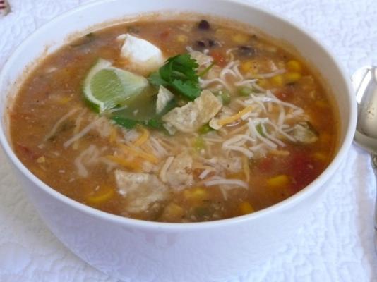 a mais fácil e melhor sopa de tortilla de frango