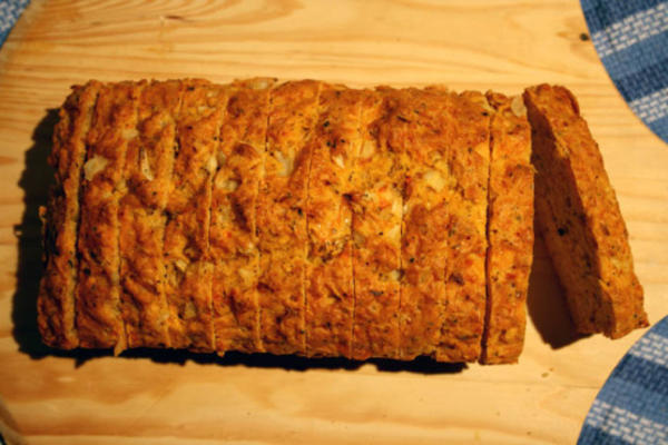 cheddar de tomate dill pão