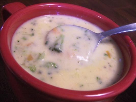 sopa de queijo de brócolis canadense