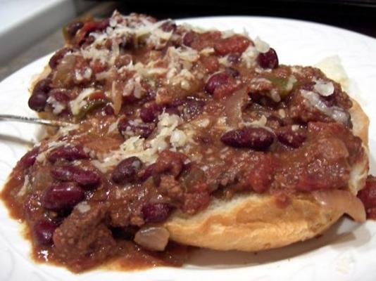 panela de barro de diane chili con carne