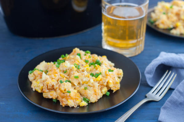 caçarola de milho jalapeno de queijo (fogão lento)