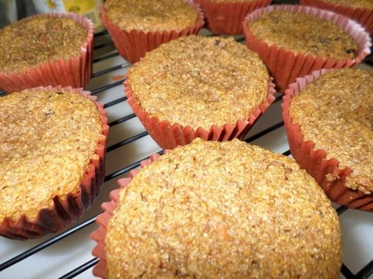 muffins de compota de maçã de trigo integral saudáveis